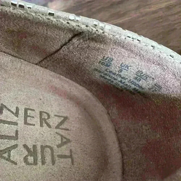 Naturalizer Thea 3 Platform Espadrilles Shoes Metallic Iredescent Gold Size 10 - Picture 3 of 8